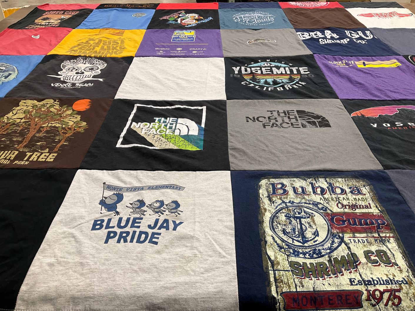 T-shirt quilt from monte vista elementary school by Vickey from CA