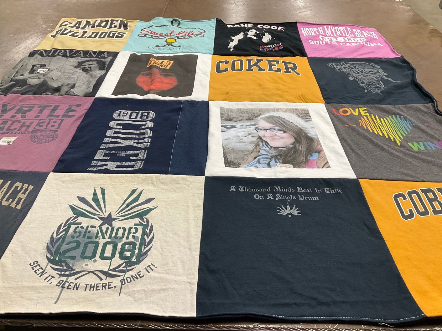 T-shirt quilt featuring camden high school bulldogs by Darlene from SC