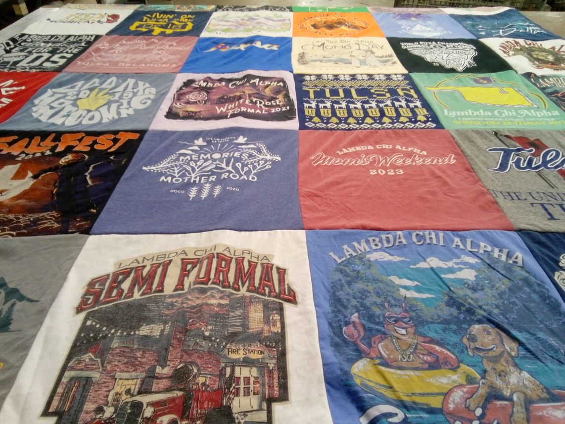 T-shirt quilt from the university of tulsa by Faith from TX