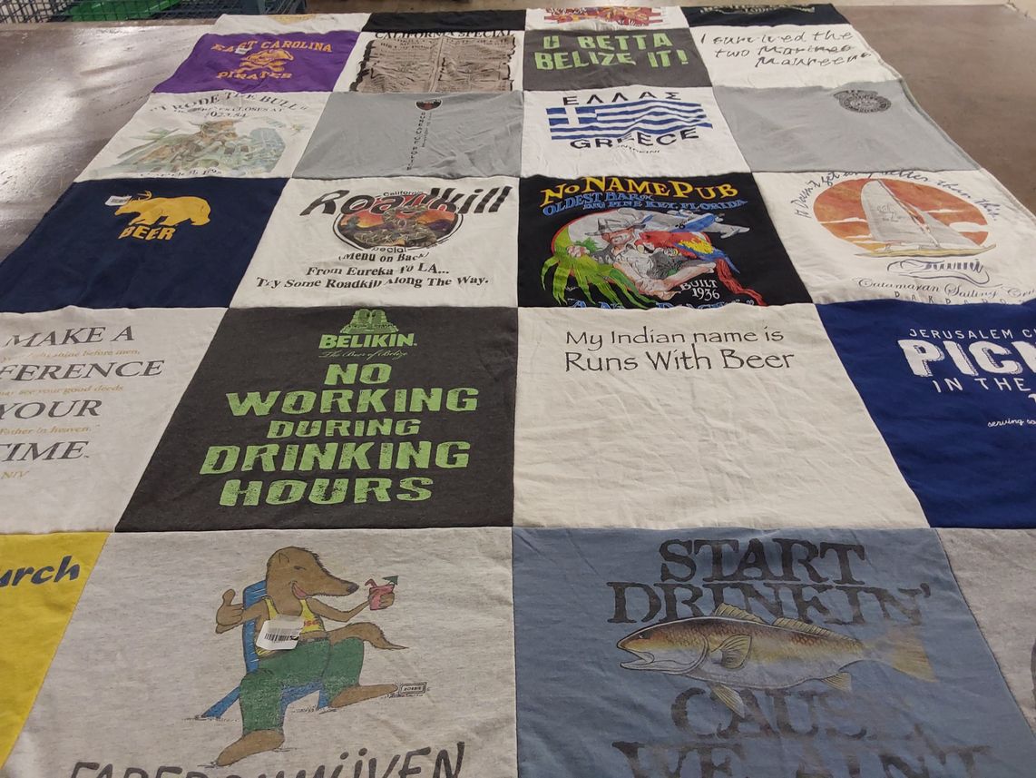 T-shirt quilt from east carolina university by Mark from PA