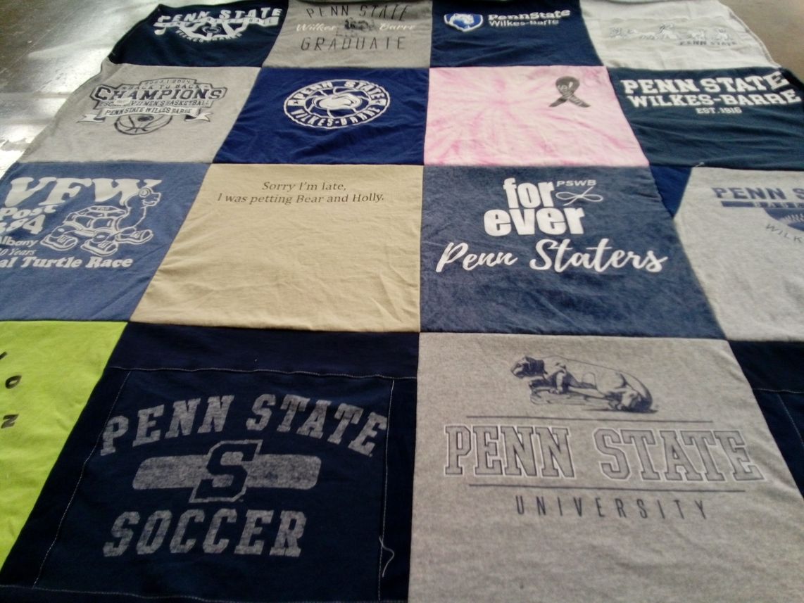 T-shirt quilt featuring penn state soccer by Kyler from PA