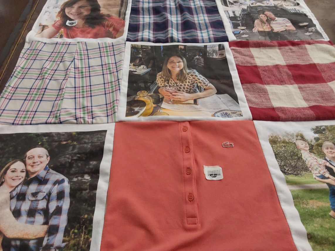 T-shirt quilt with family, friendship themes by Sheri from CT