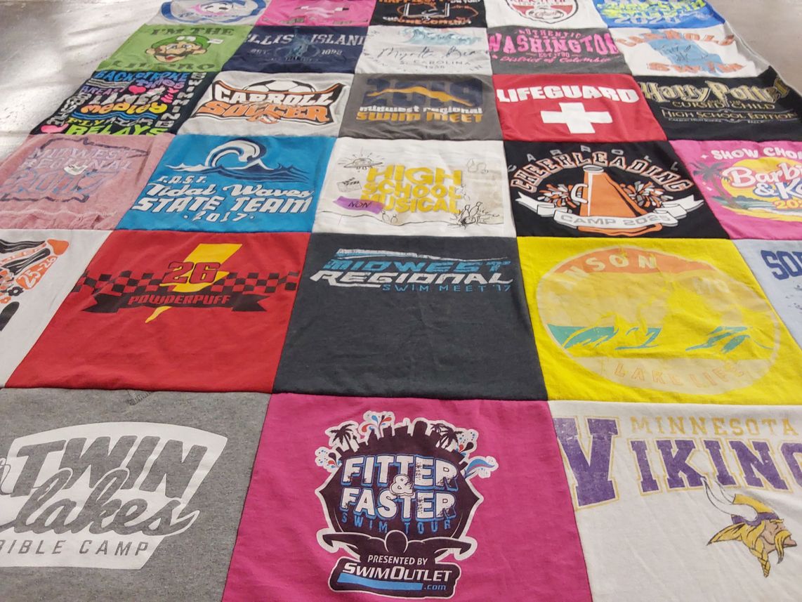 T-shirt quilt featuring minnesota vikings by Melissa from IA