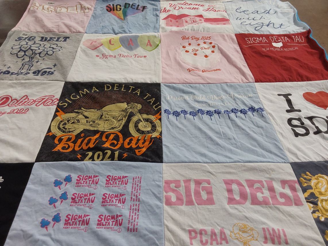 T-shirt quilt from kent state university by Allison from OH