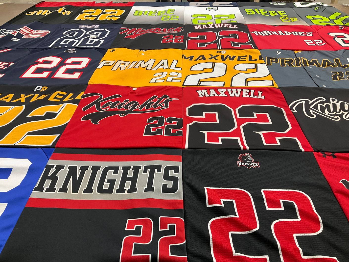 T-shirt quilt featuring knights by Sean from FL