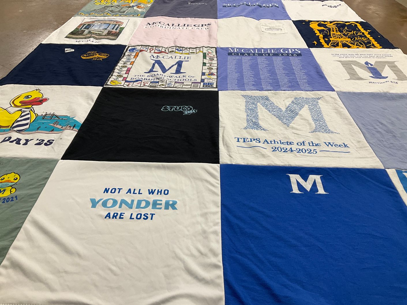 T-shirt quilt from mccallie school by Leilani from TN