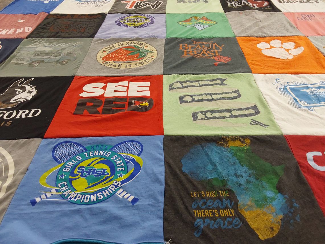 T-shirt quilt from bradford high school by Christine from SC