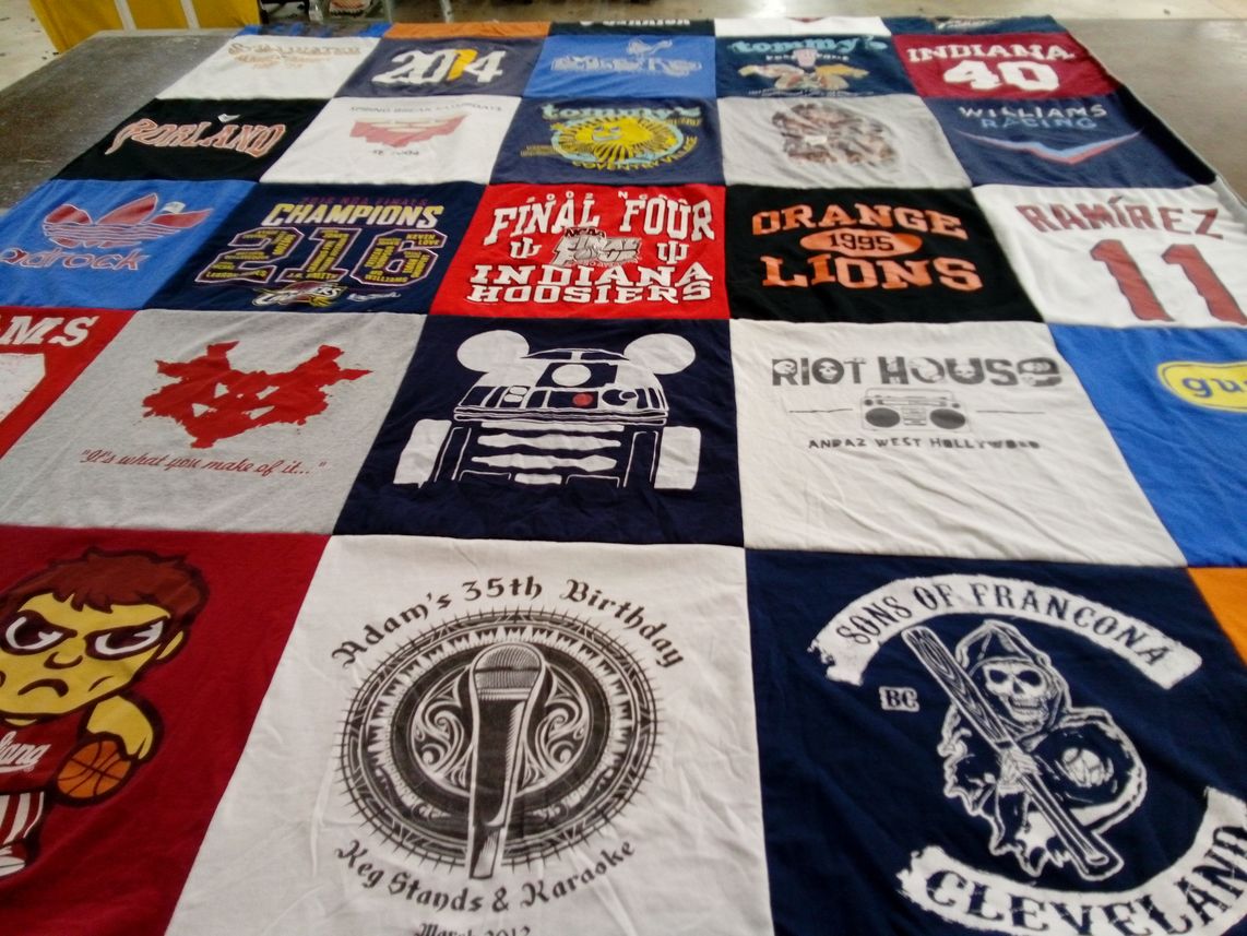 T-shirt quilt from indiana university by Adam from OH