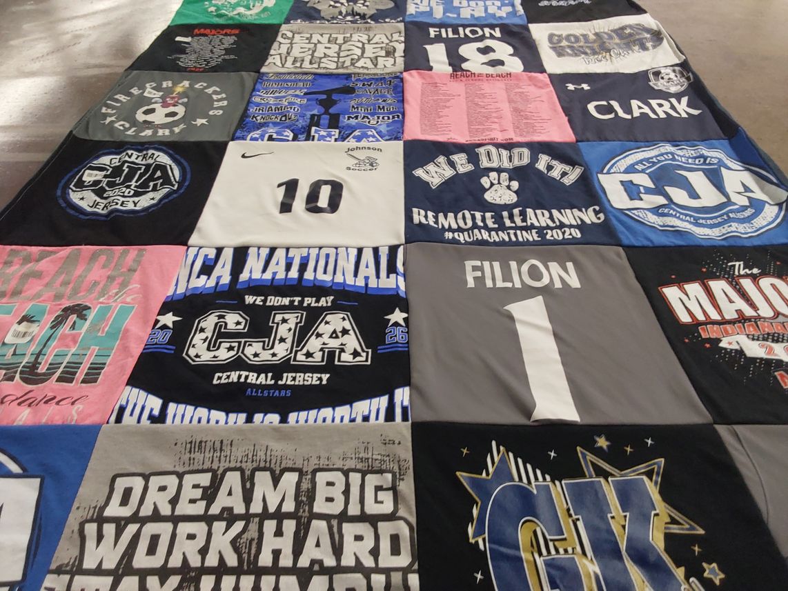 T-shirt quilt featuring central jersey allstars by Danielle from NJ