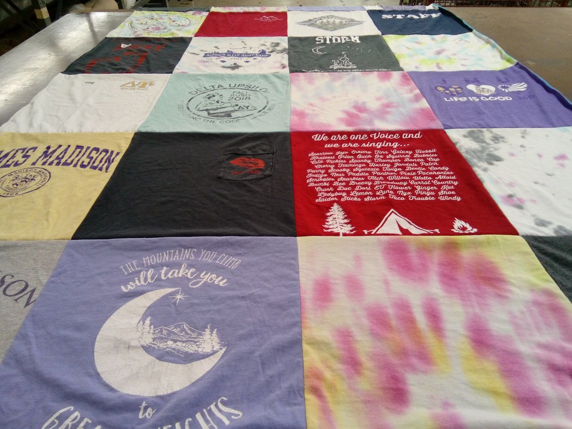 T-shirt quilt from james madison university by Ashleigh from VA