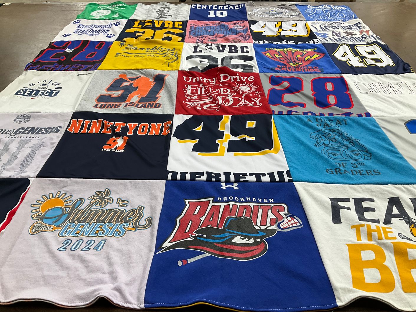 T-shirt quilt featuring bandits by Elizabeth from NY