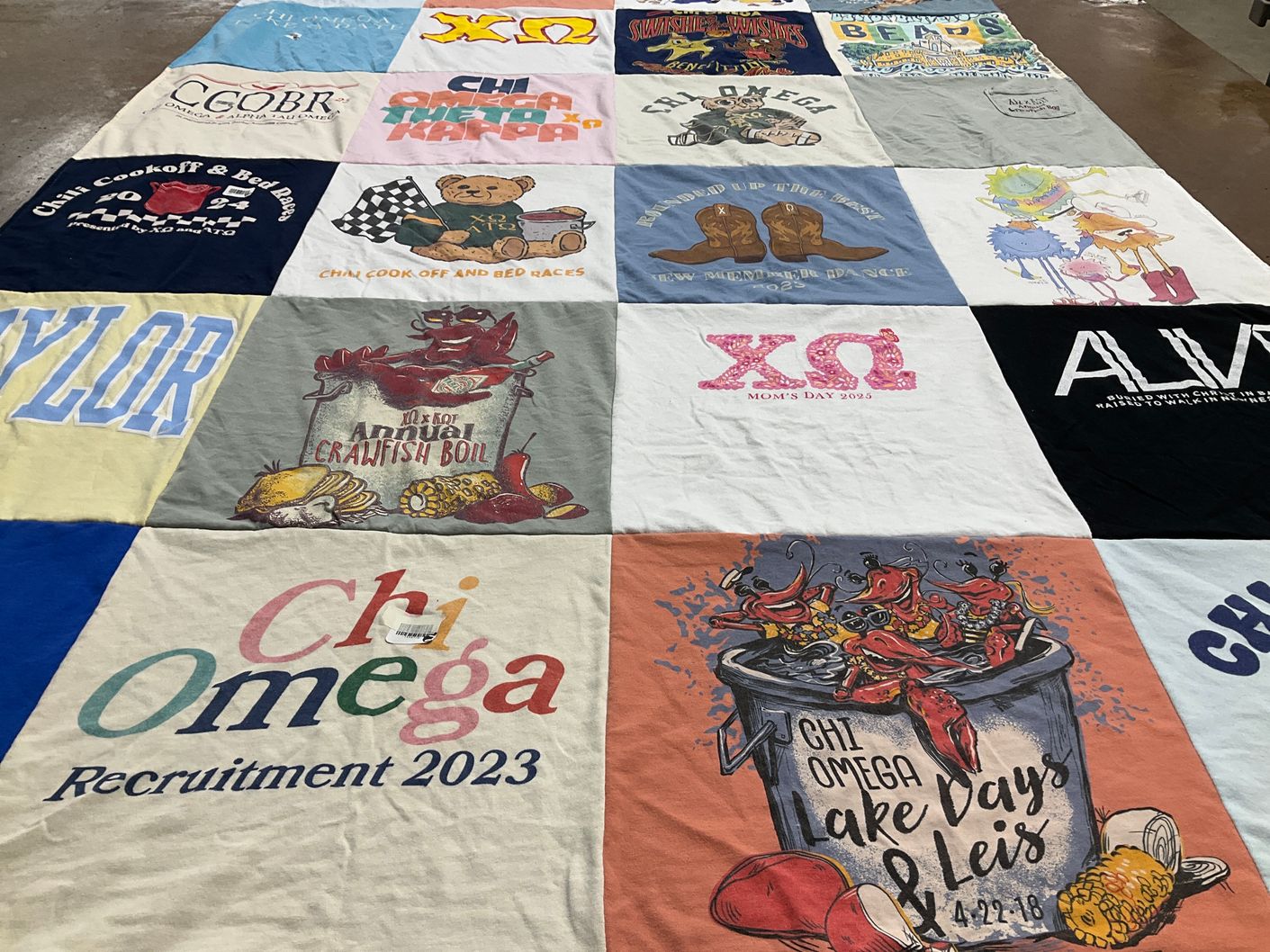 T-shirt quilt from baylor university by Claire from TX