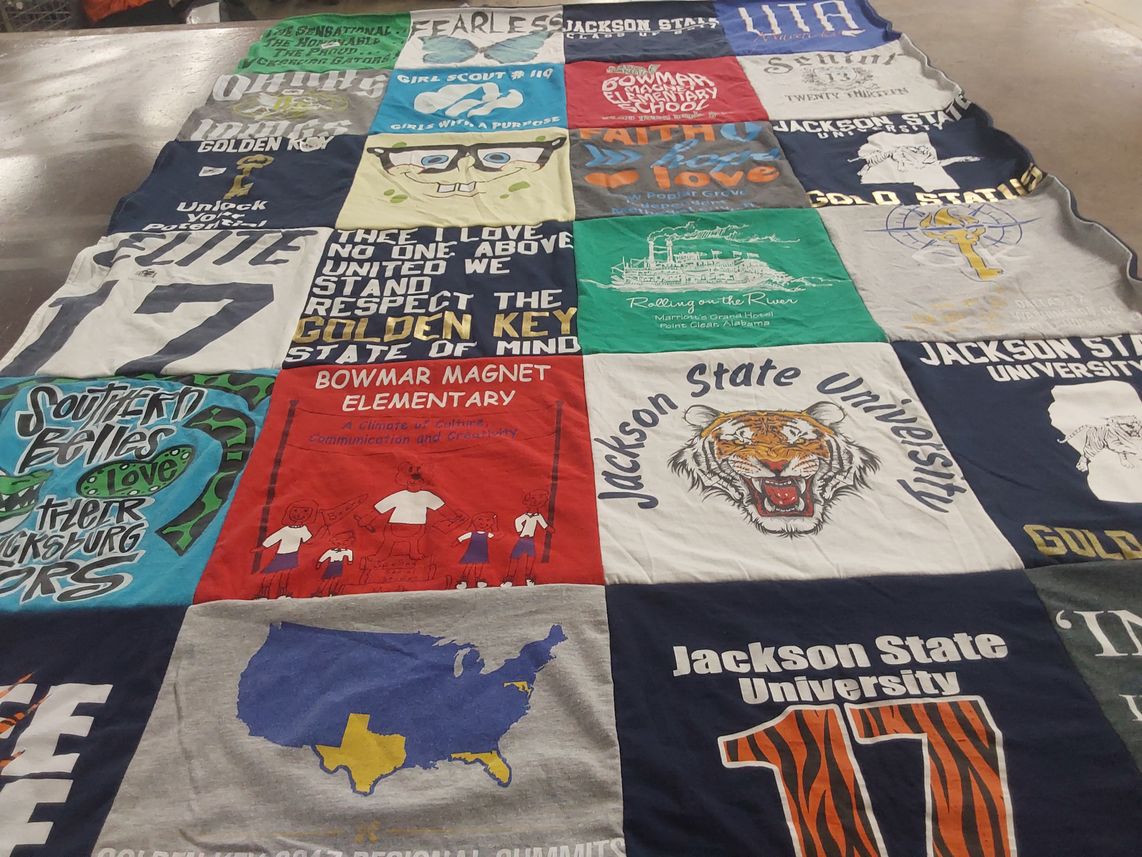 T-shirt quilt from jackson state university by agnes from MS