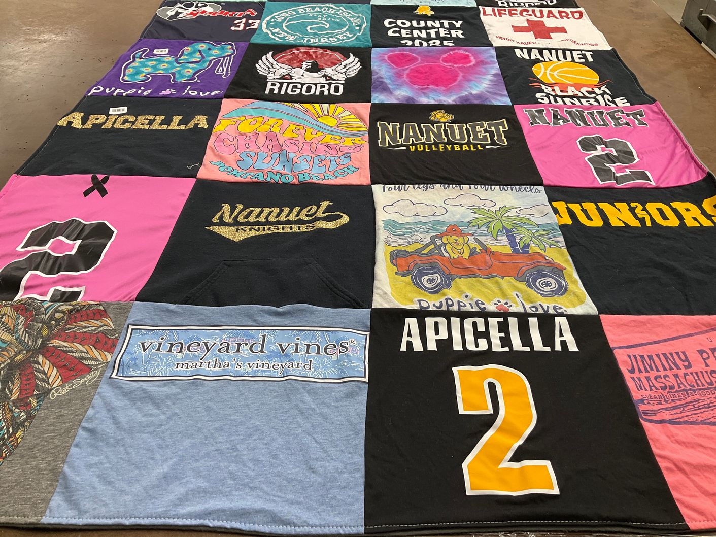 T-shirt quilt featuring nanuet knights by Gianna from NY