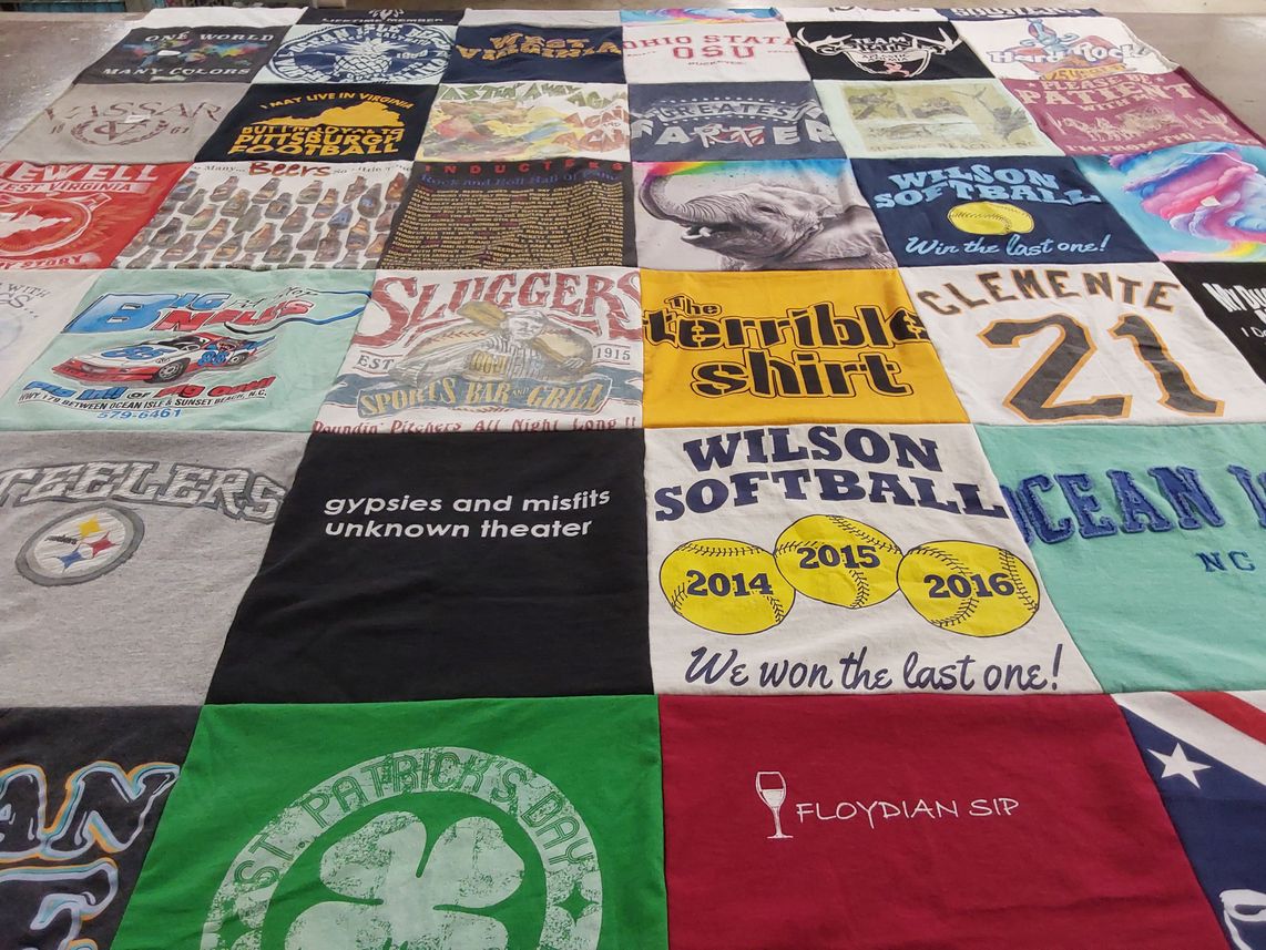 T-shirt quilt featuring pittsburgh steelers by Debbie from VA