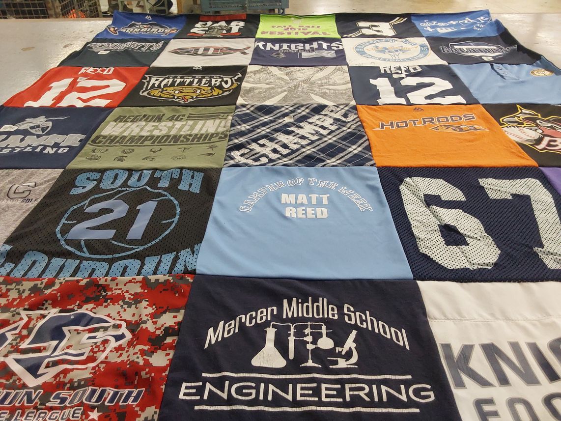 T-shirt quilt from mercer middle school by Colleen from VA