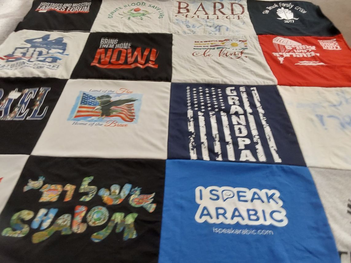 T-shirt quilt from bard college by Sarit from MD