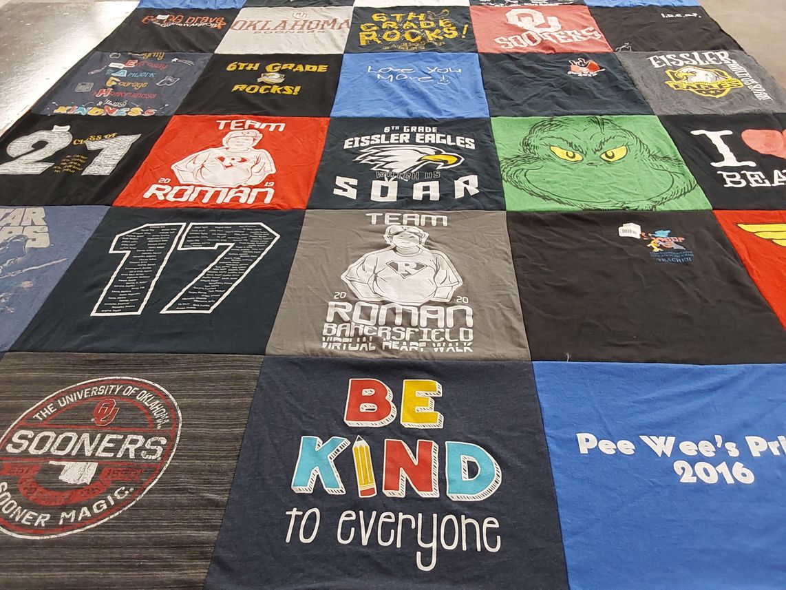 T-shirt quilt from the university of oklahoma by Jennifer from CA