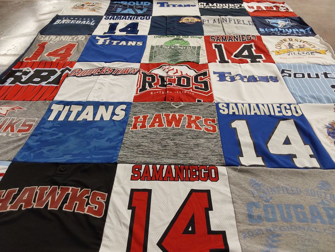 T-shirt quilt featuring hawk, titans by Jennifer from IL