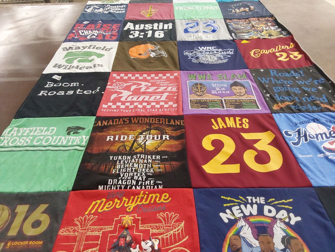 T-shirt quilt from mayfield high school by Valerie from OH