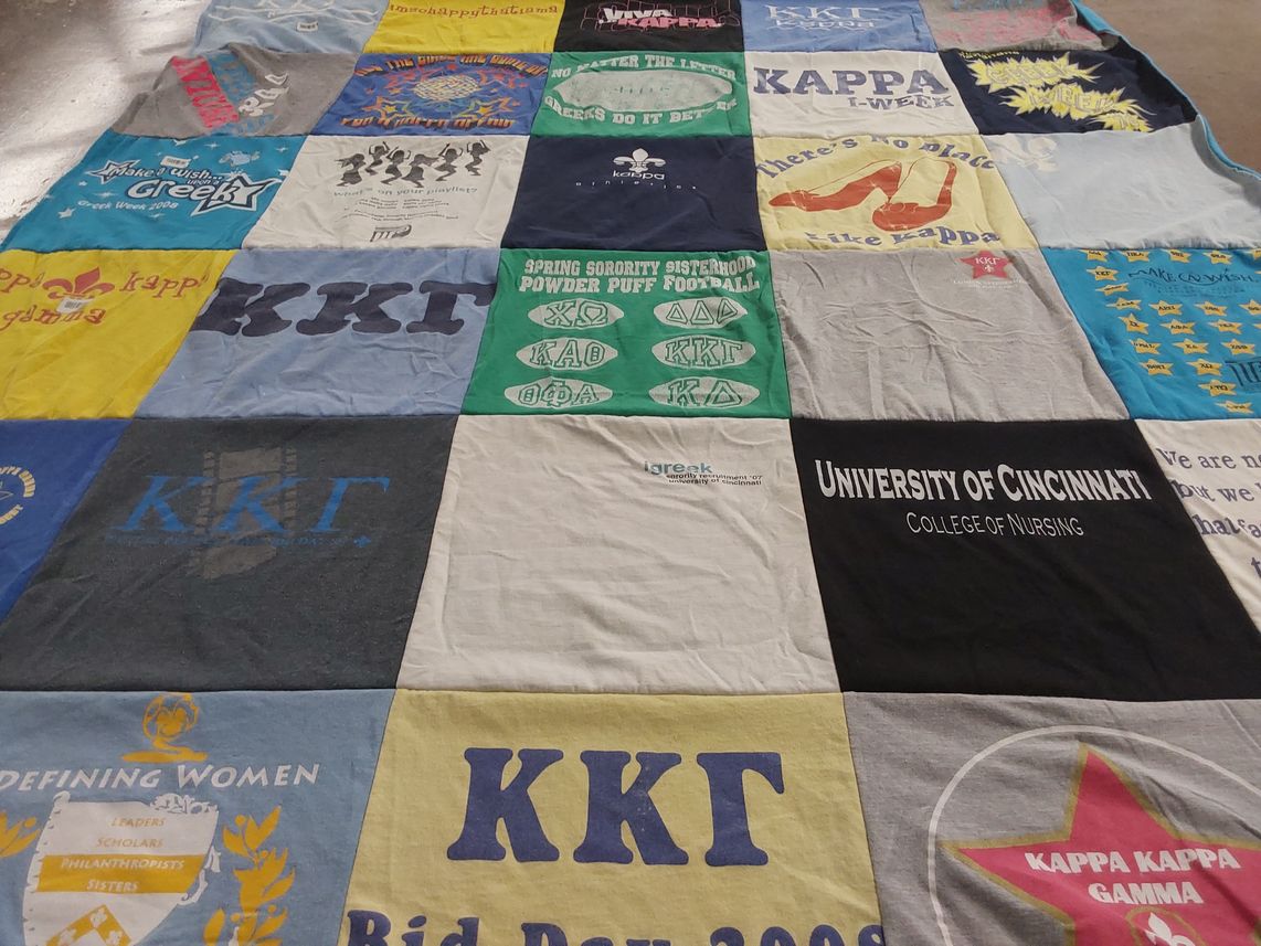 T-shirt quilt from university of cincinnati by Genna from OH