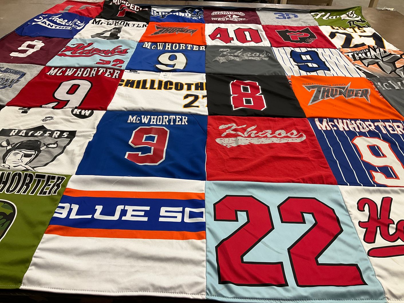 T-shirt quilt from mcwhorter high school by Jeanett from OH