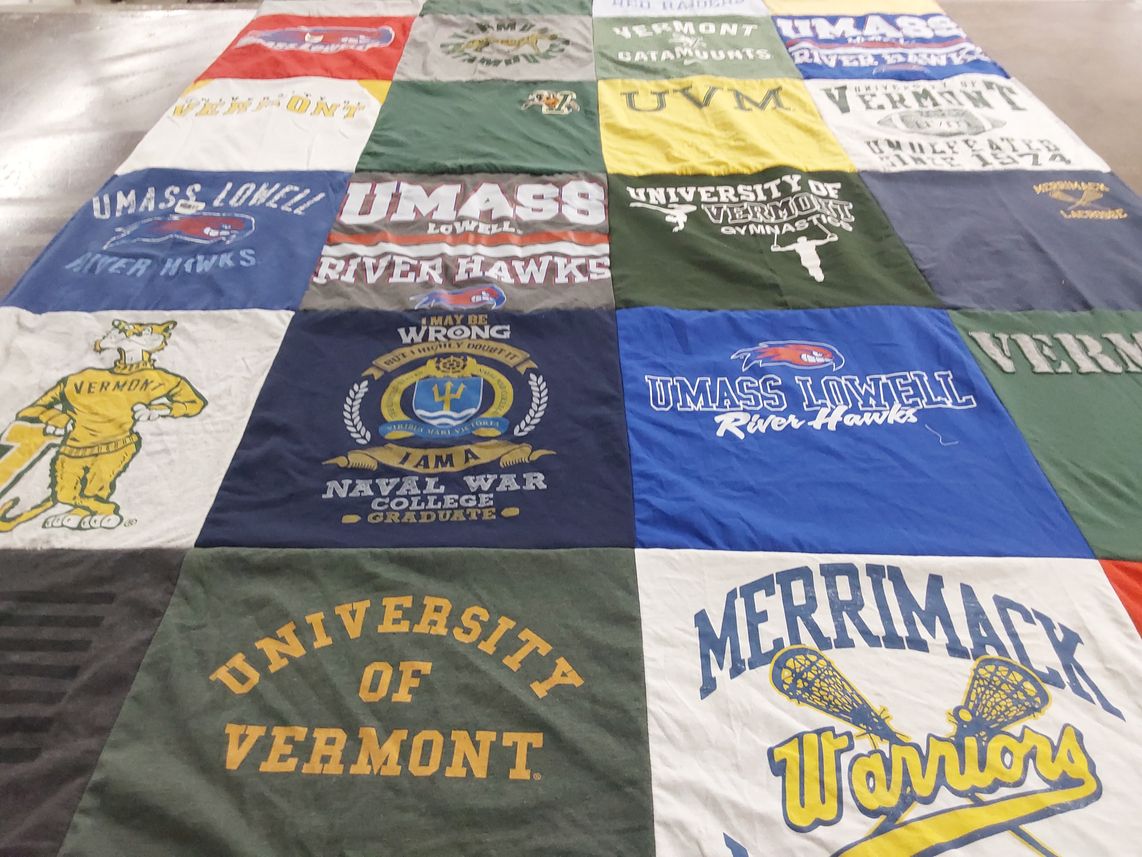 T-shirt quilt featuring merrimack college warriors by Leigh  from RI