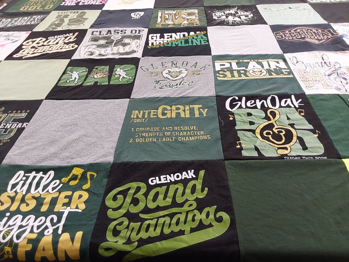 T-shirt quilt from glenoak high school by Donald from OH