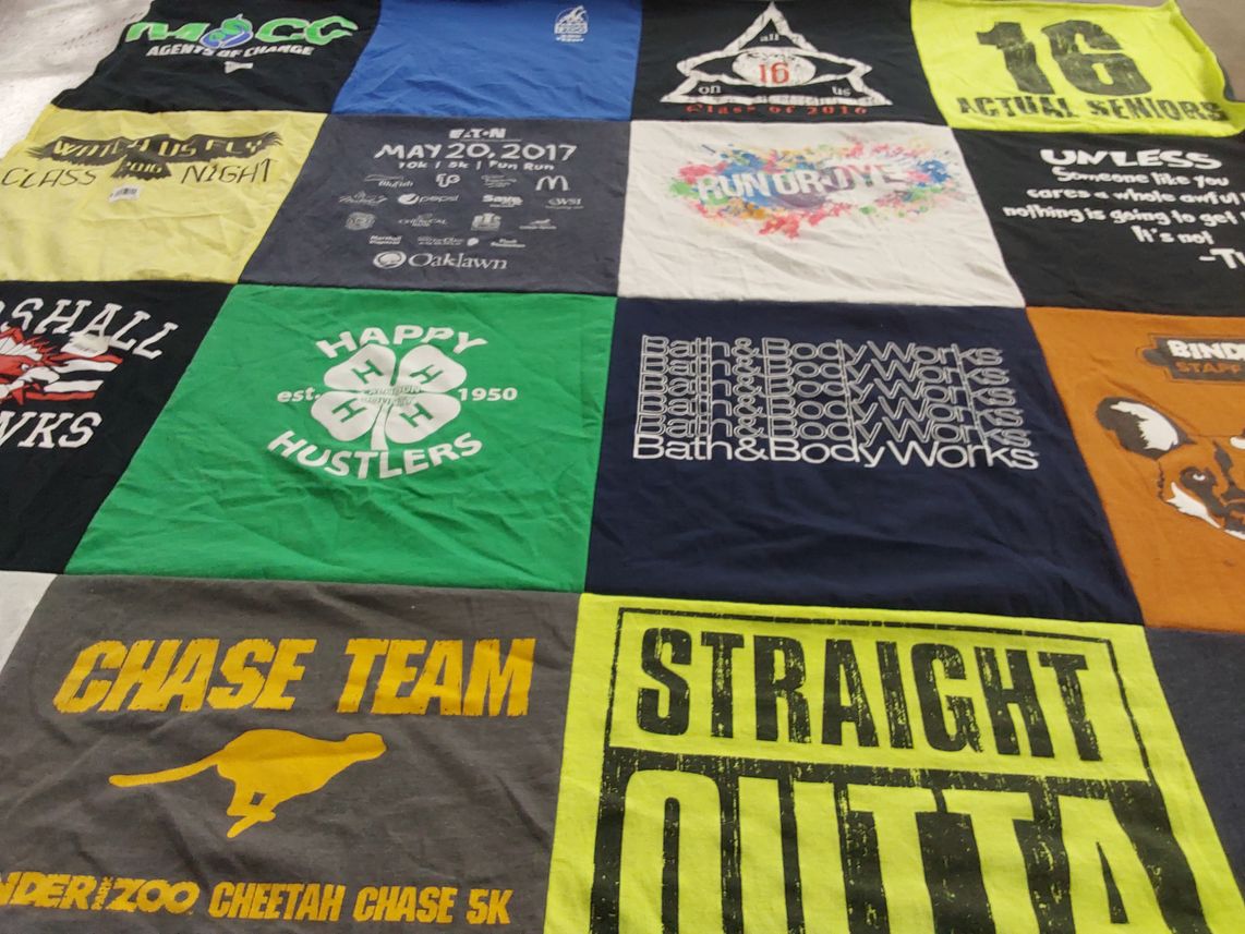 T-shirt quilt from marshall university by Zachary from MI