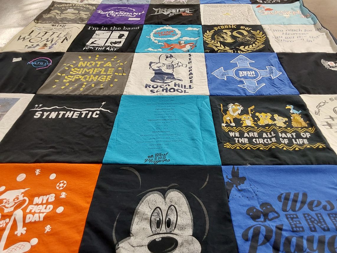 T-shirt quilt from rock hill school by Colleen from CT