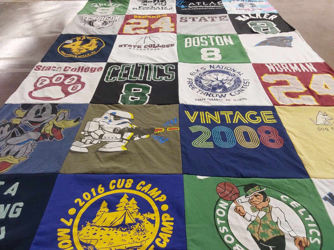 T-shirt quilt featuring boston celtics by Erin from PA