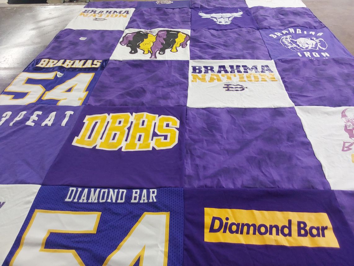 T-shirt quilt from diamond bar high school by Chelsea from CA