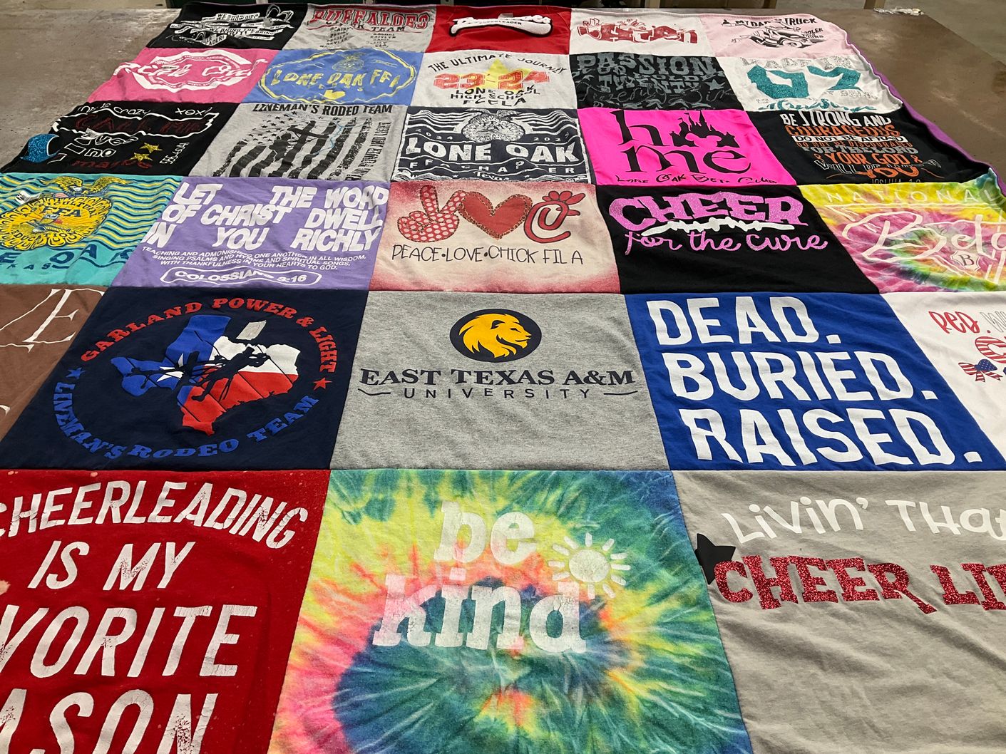 T-shirt quilt from east texas a&m university by Christin from TX