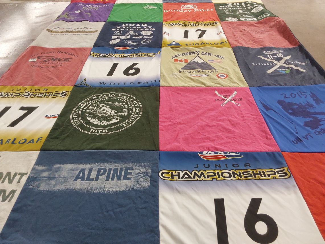 T-shirt quilt from green mountain valley school by Katherine from CO