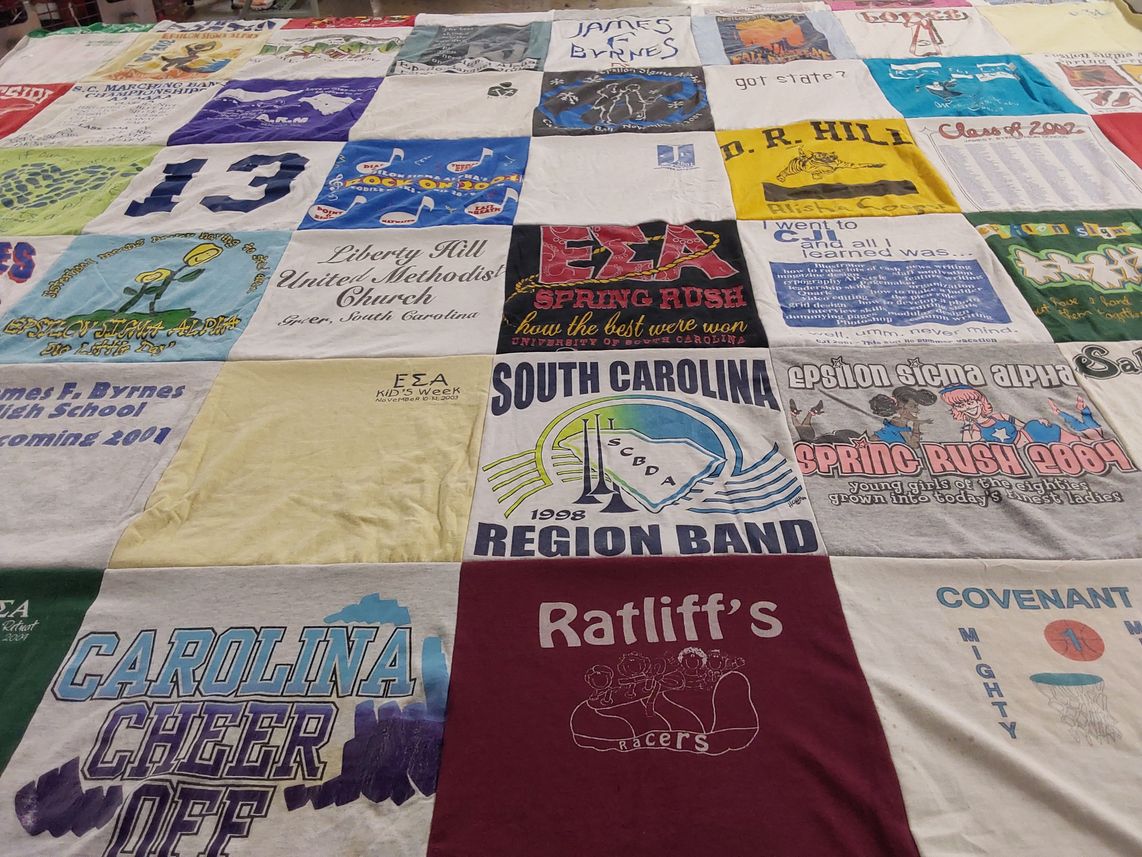 T-shirt quilt from james byrness high school by Alisha from FL