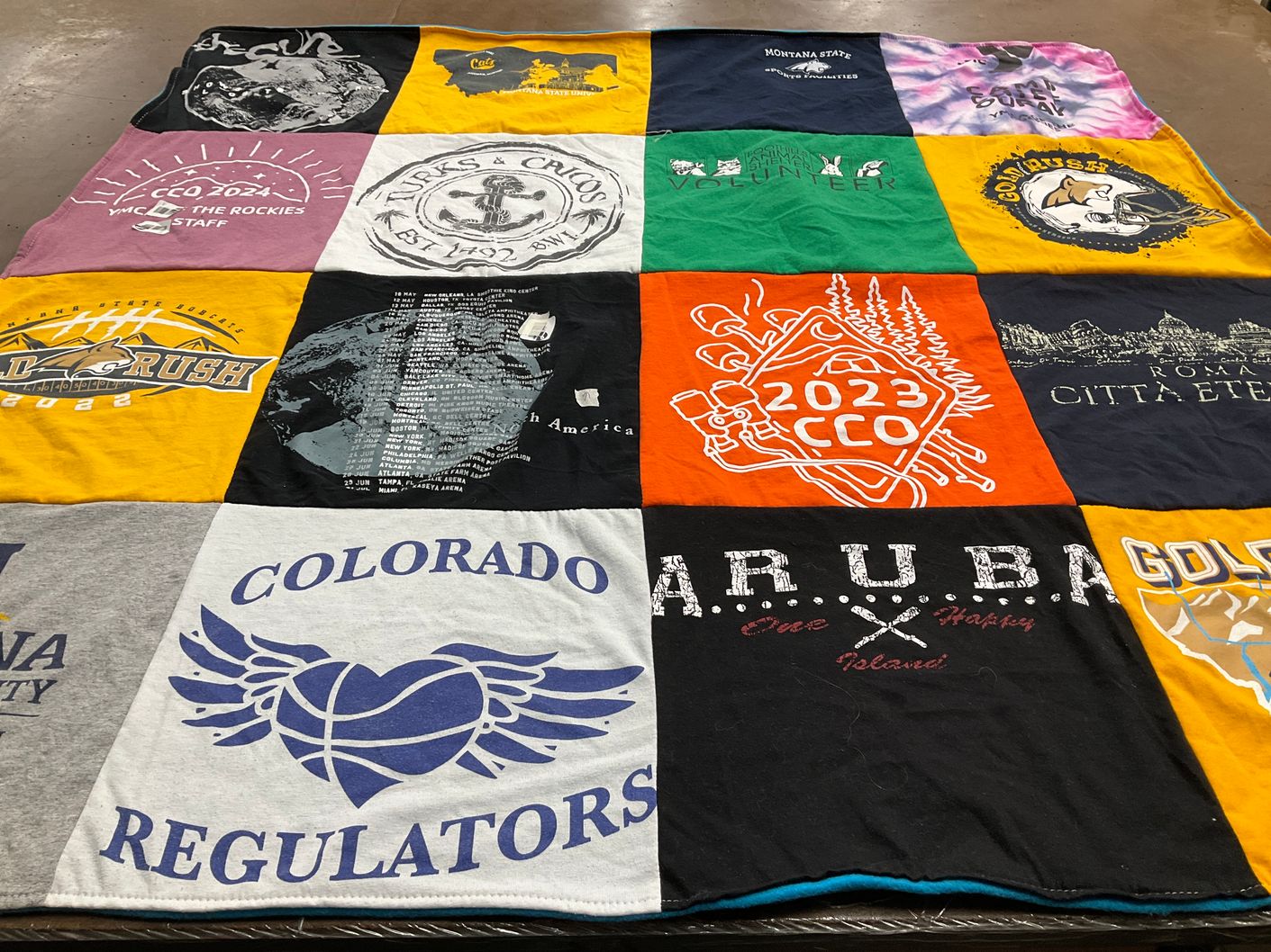 T-shirt quilt from montana state university by Melissa from CO