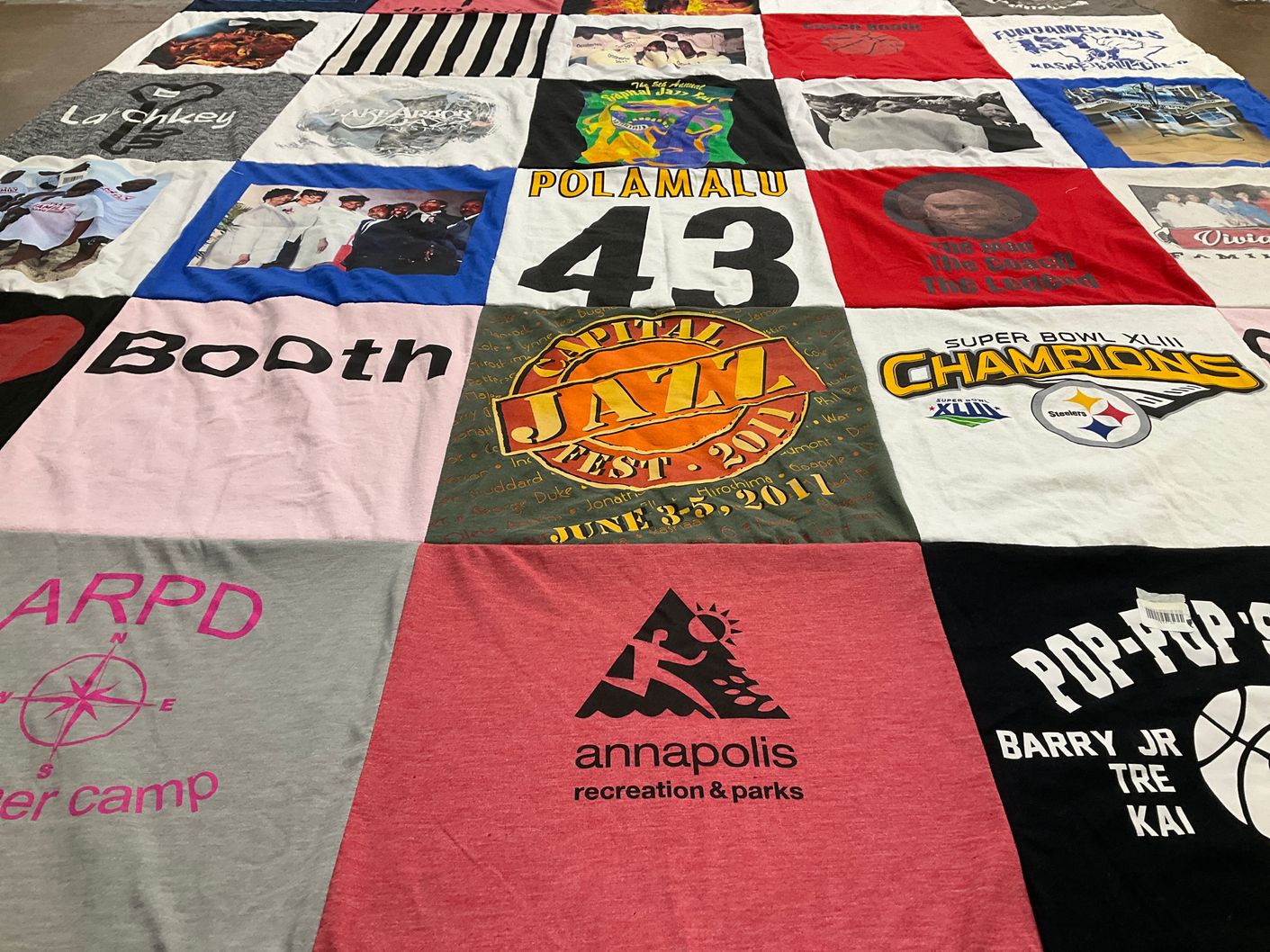 T-shirt quilt featuring pittsburgh steelers by Cheryl from MD