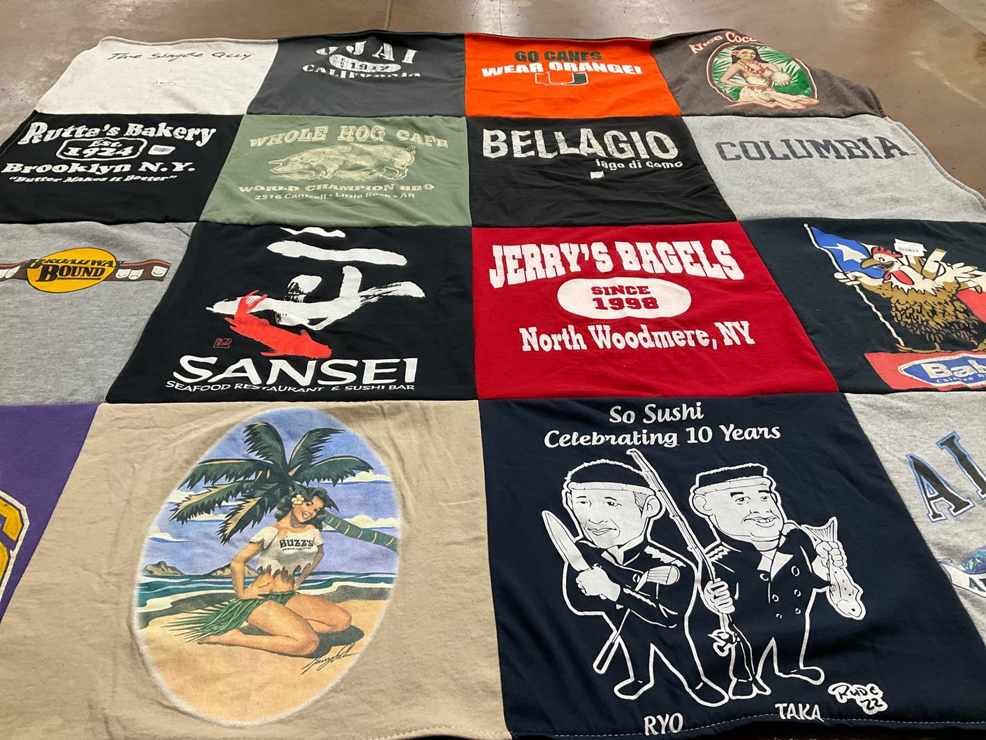 T-shirt quilt from columbia university by DORENE from CA