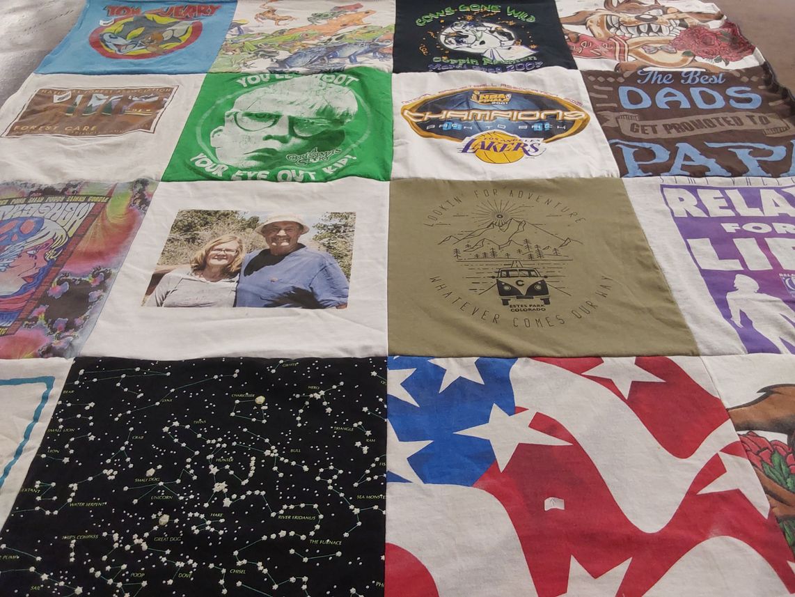 T-shirt quilt featuring los angeles lakers by Marlene from CA