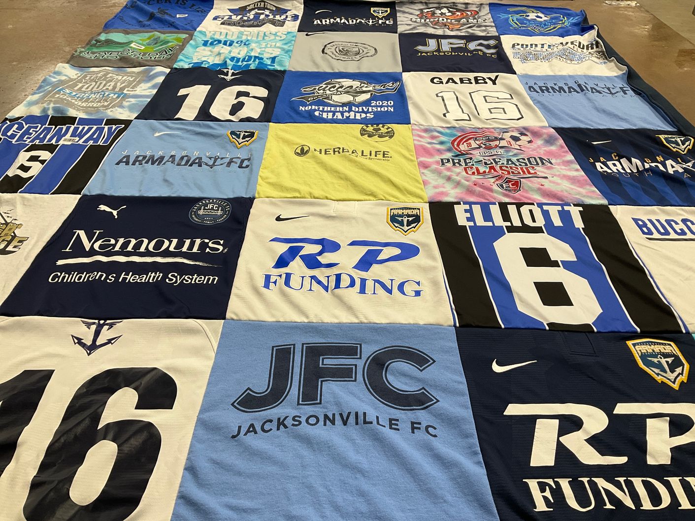 T-shirt quilt featuring jacksonville fc, armada football club by Amy from FL