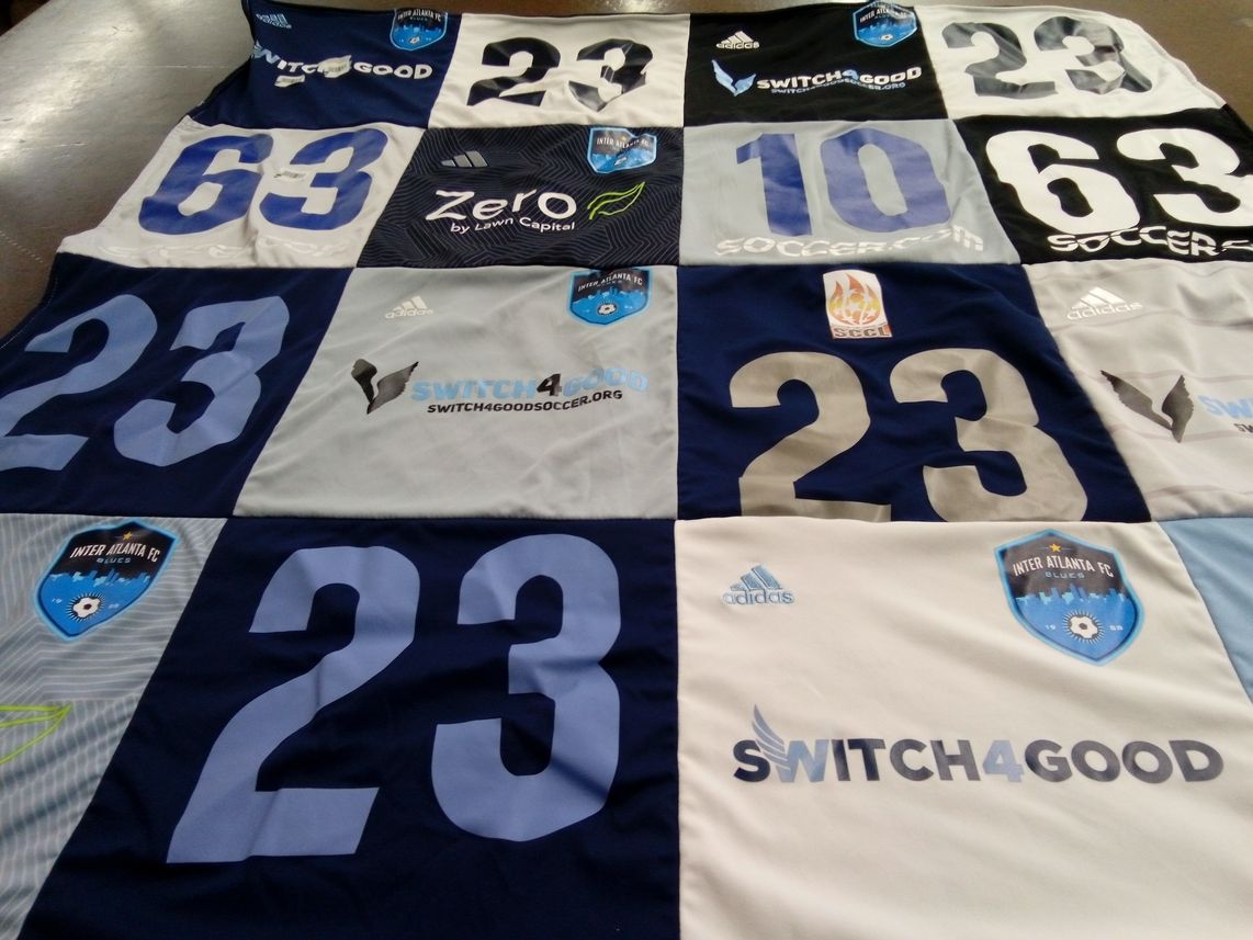 T-shirt quilt featuring inter atlanta fc by Chad from GA