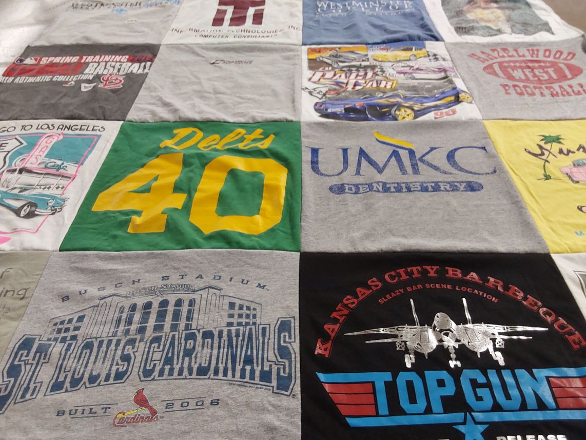T-shirt quilt featuring st. louis cardinals by clara from MO