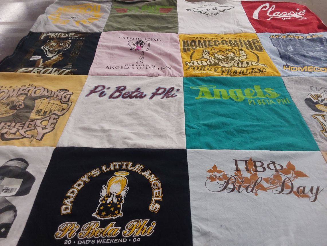 T-shirt quilt from university of missouri by Paige from FL
