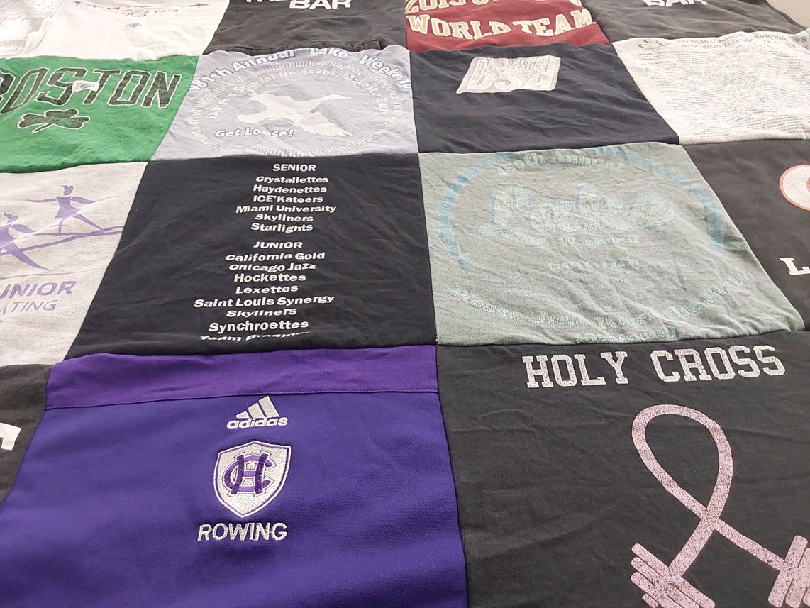 T-shirt quilt featuring skyliners by Amanda from MA