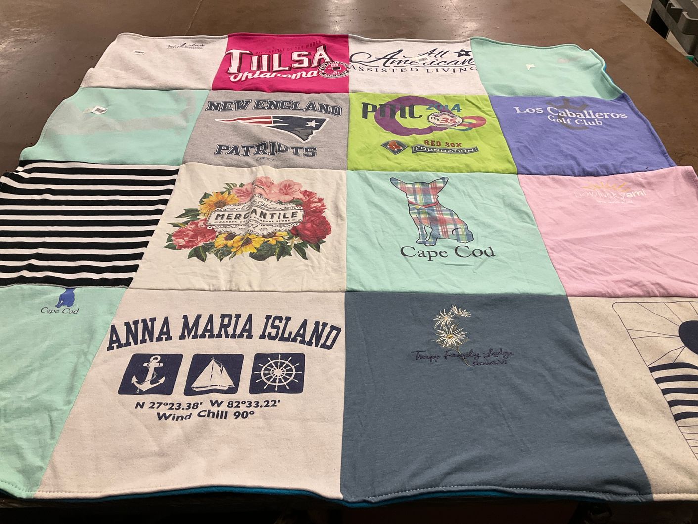 T-shirt quilt featuring new england patriots by Kelli from MA