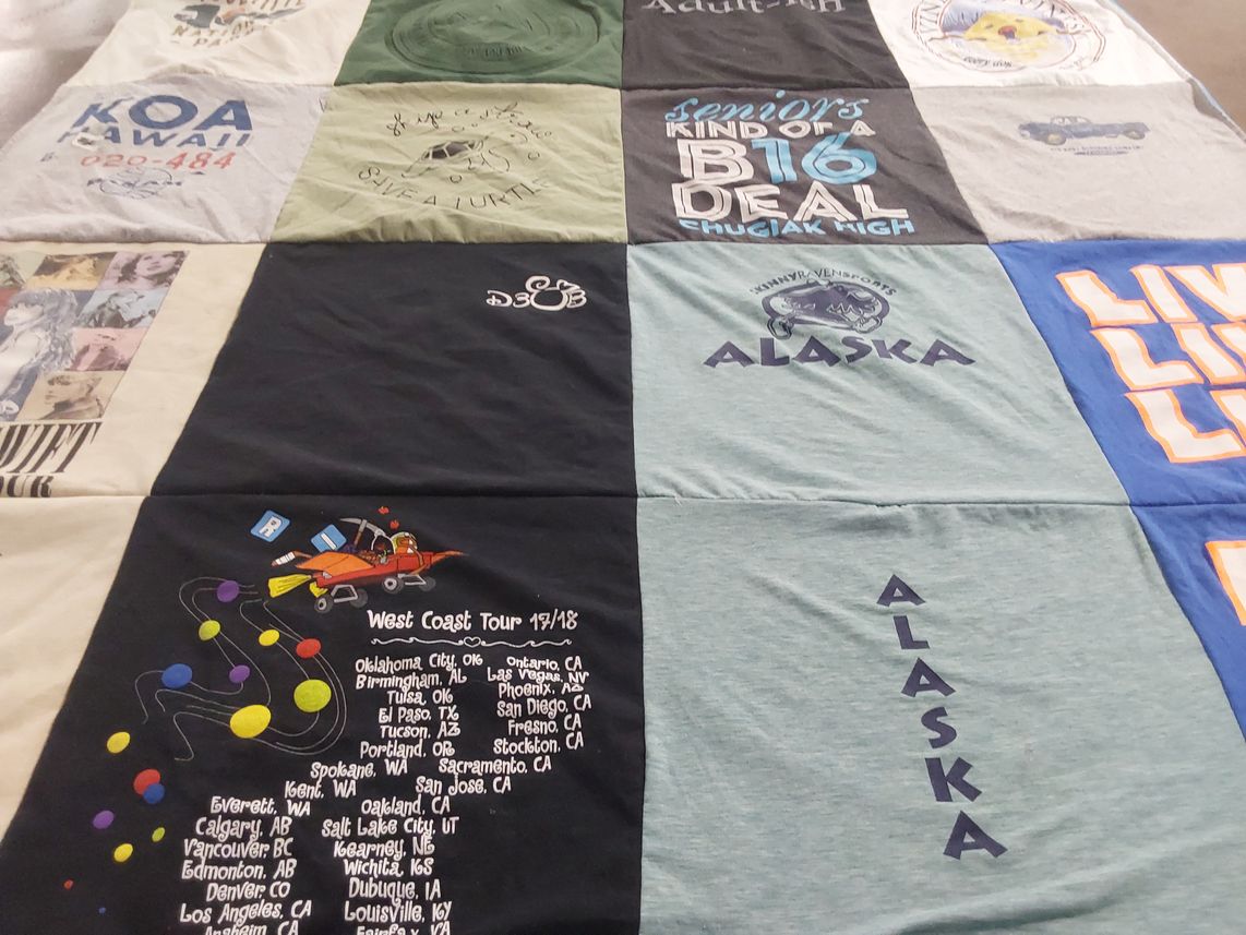 T-shirt quilt from chugiak high school by Xinghua from AK