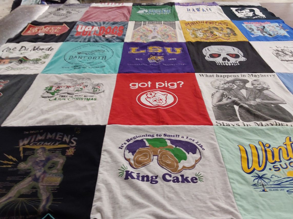 T-shirt quilt from louisiana state university by Nevada from GA