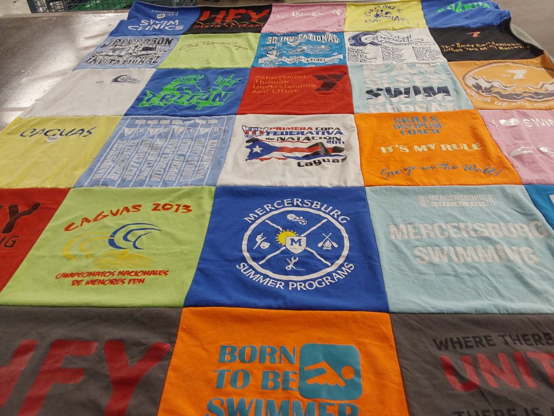T-shirt quilt from mercersburg academy by Luz from WV