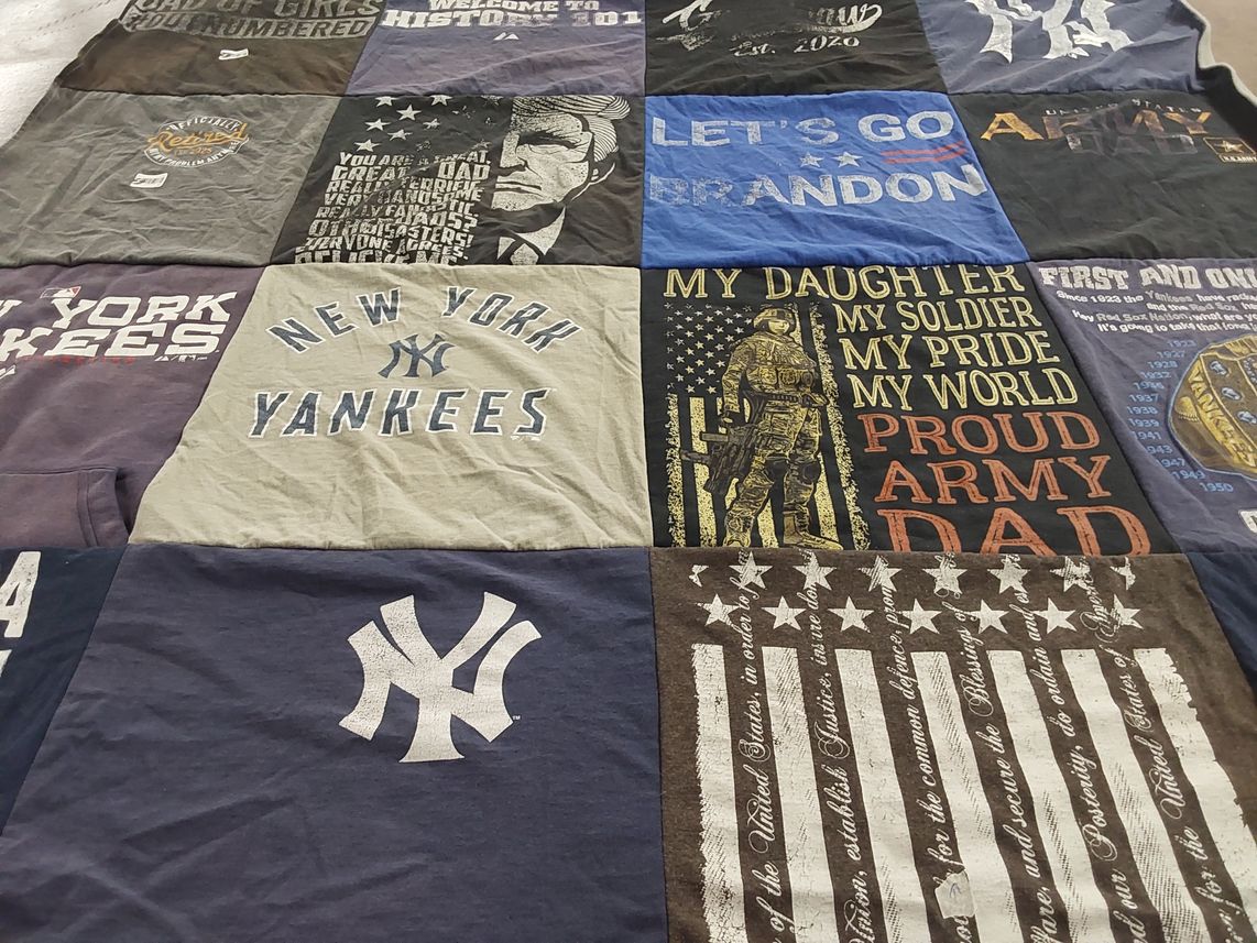 T-shirt quilt featuring new york yankees by Kirby from MA