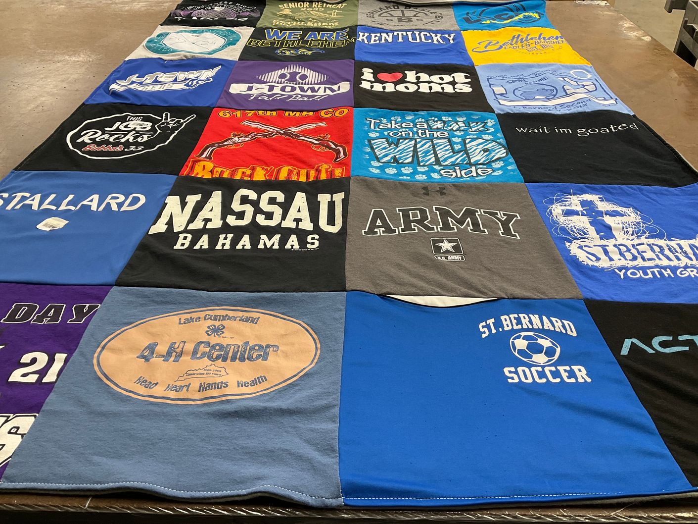 T-shirt quilt featuring st. bernard soccer by Naarah from KY